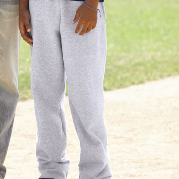 Champion Youth Powerblend® Open-Bottom Sweatpants with Pockets P890 Youth Powerblend® Open-Bottom Sweatpants with Pockets Thumbnail