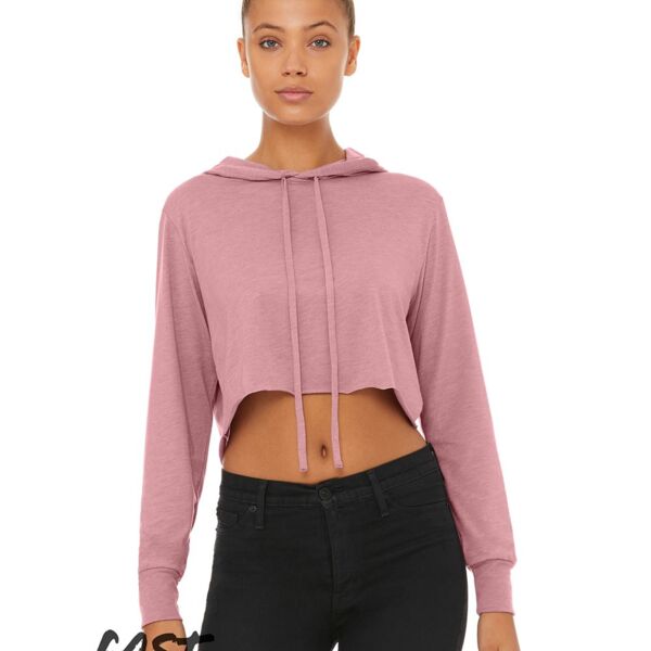 Bella + Canvas Women’s Triblend Crop Long Sleeve Hoodie 8512 Women’s Triblend Crop Long Sleeve Hoodie Thumbnail