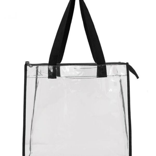 Clear Zippered Tote with Full Gusset Thumbnail
