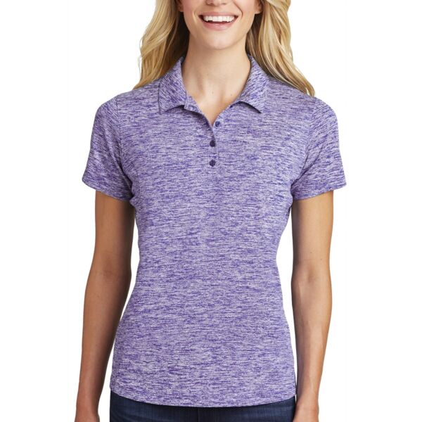 ® Ladies PosiCharge ® Electric Heather Polo Thumbnail